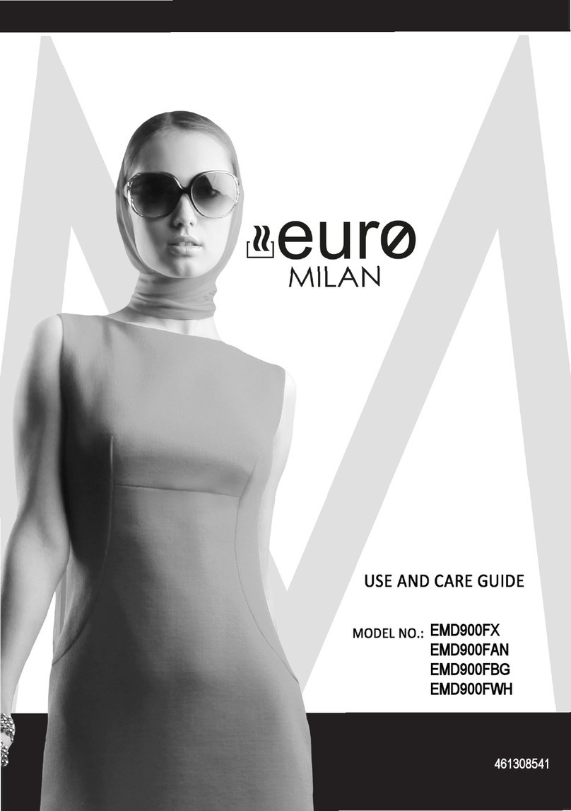 EURO MILAN EMD900FX Use and care guide