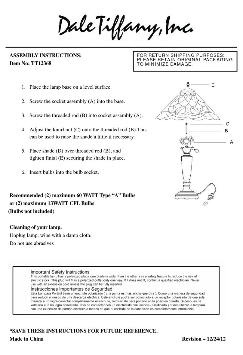 Dale Tiffany TT12368 Assembly instructions
