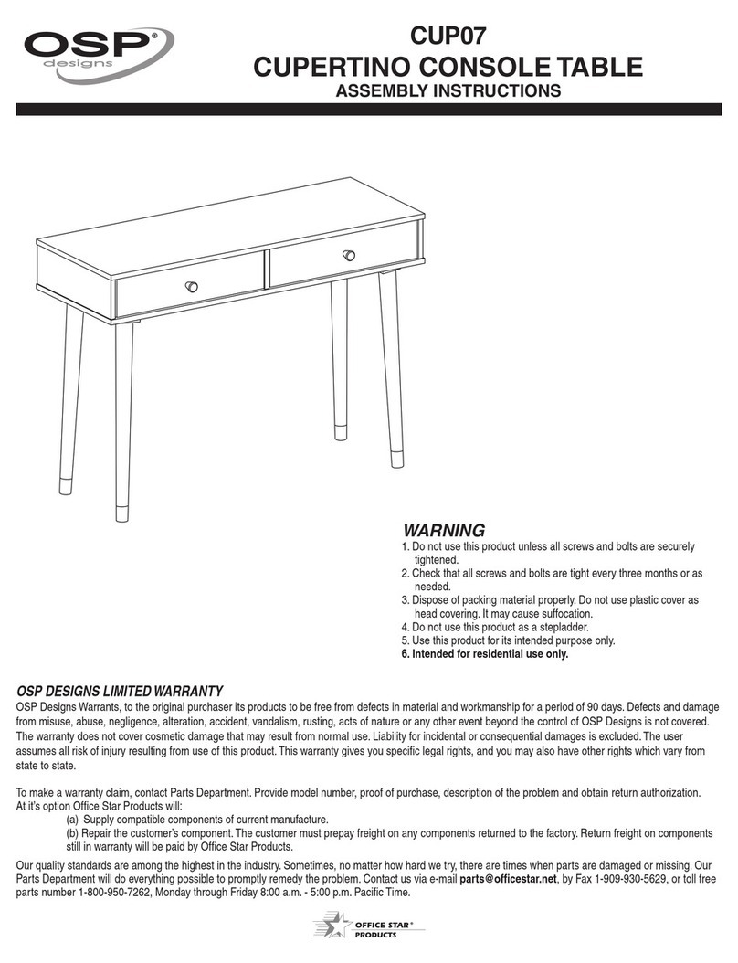 Office Star Products OSP designs CUPERTINO CUP07 Assembly instructions Office Star Products OSP designs CUPERTINO CUP07 Assembly instructions