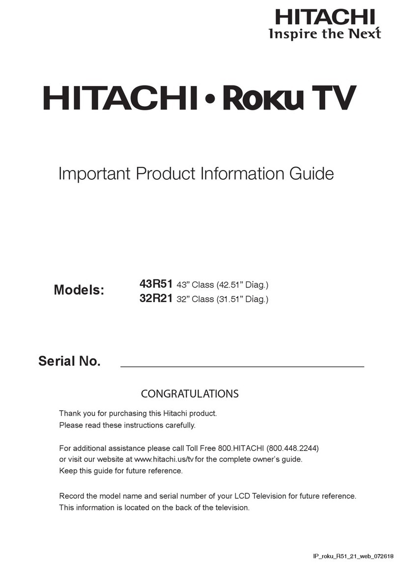 Hitachi 43R51 User manual Hitachi 43R51 User manual