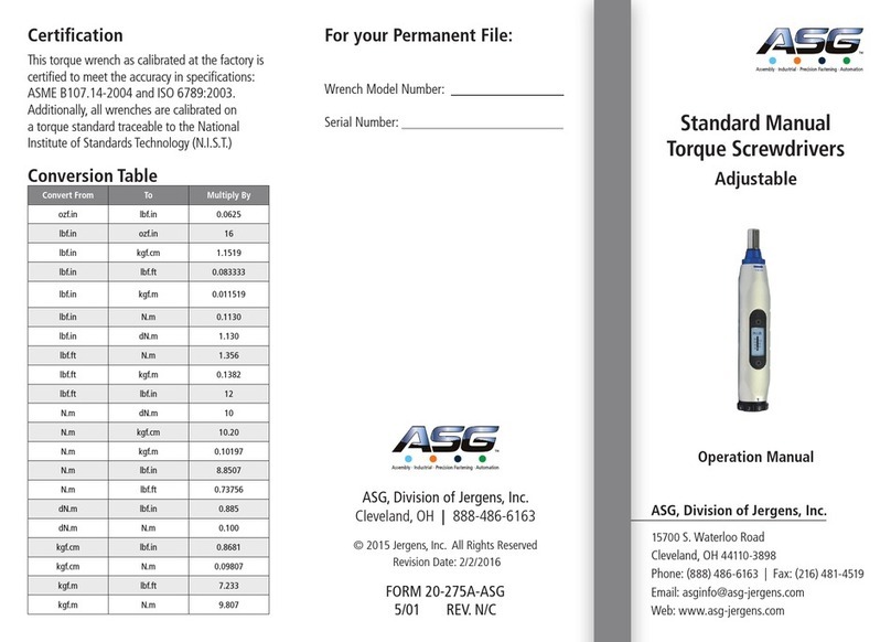 ASG A40 Operation manual