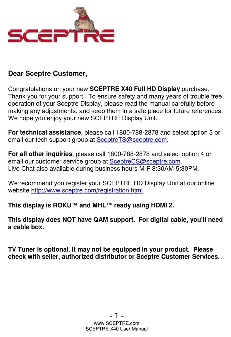 Sceptre X40 User manual