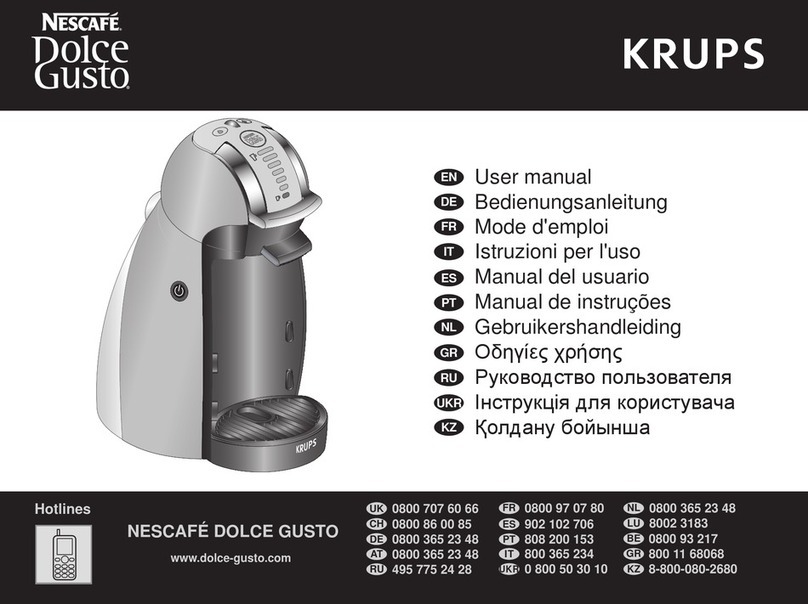 Krups NESCAFE DOLCE GUSTO NESCAFE DOLCE GUSTO User manual
