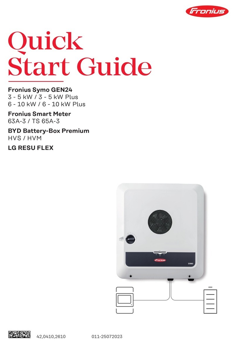FRO­NIUS TS 65A-3 quick start guide