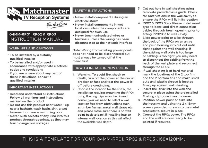 Matchmaster 04MM-RP03 instruction manual