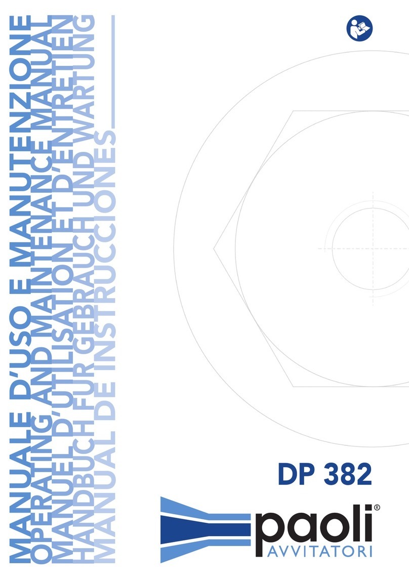 Paoli Avvitatori DP 382 Operating and maintenance manual