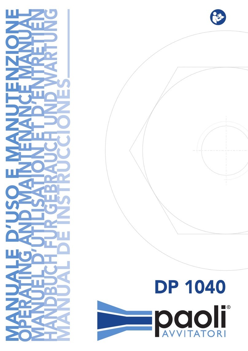 Paoli Avvitatori DP 1040 Operating and maintenance manual
