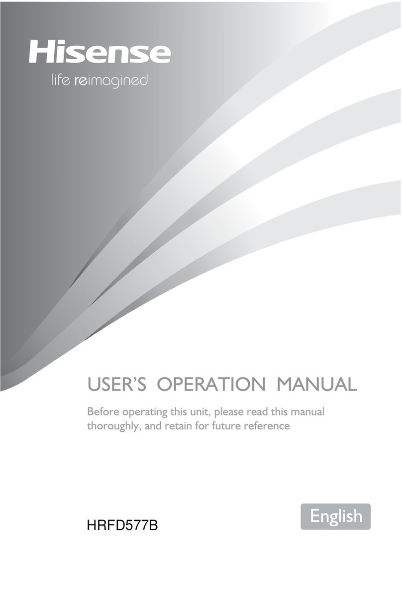 Hisense HRFD577B User's operation manual