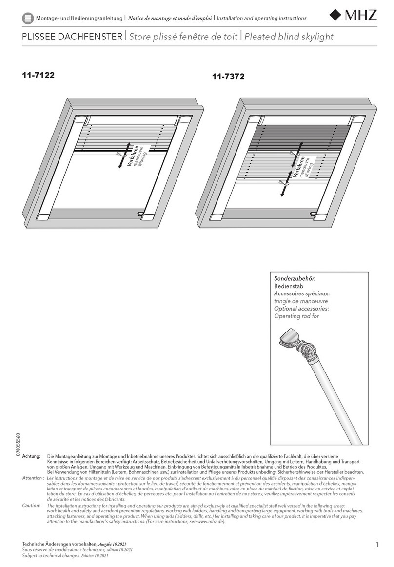 MHZ 11-7122 Installation and operating instructions