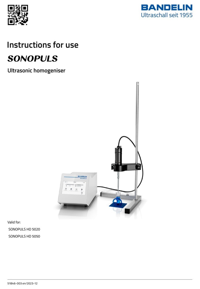 BANDELIN SONOPULS HD 5020 User manual BANDELIN SONOPULS HD 5020 User manual
