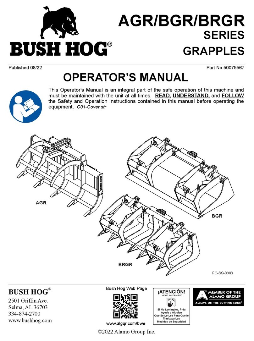 Bush Hog AGR Series Operator's manual