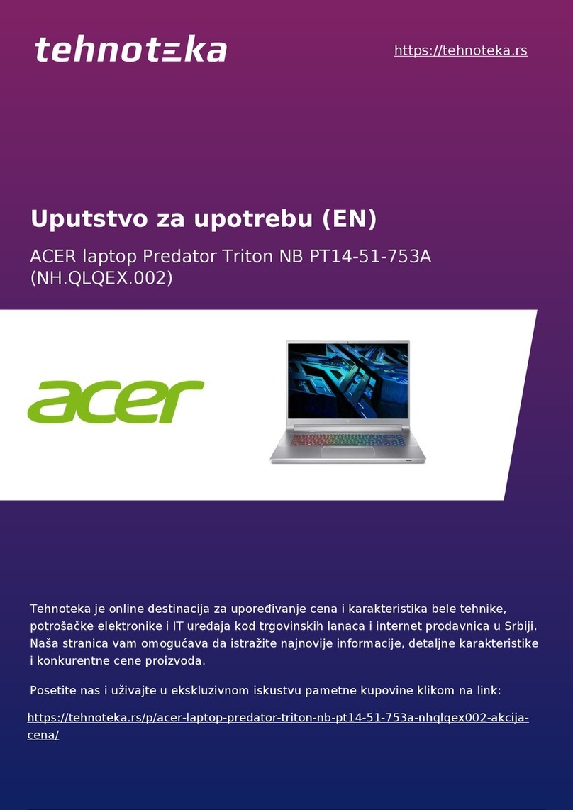 Acer PREDATOR TRITON 300 SE: PT14-51-753A User manual Acer PREDATOR TRITON 300 SE: PT14-51-753A User manual