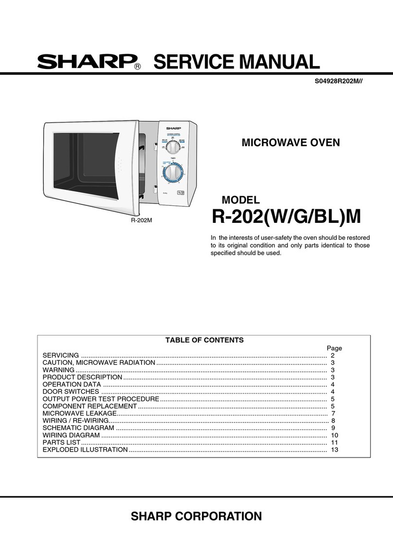 Sharp R-202WM Service manual