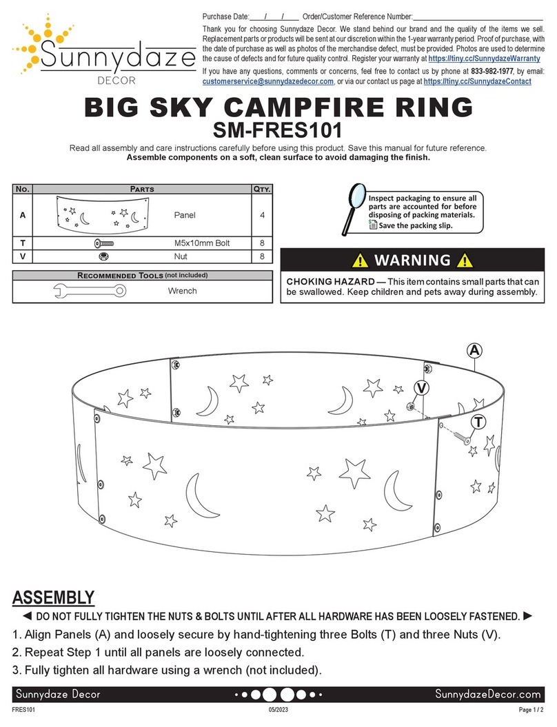 Sunnydaze Decor SM-FRES101 manual Sunnydaze Decor SM-FRES101 manual