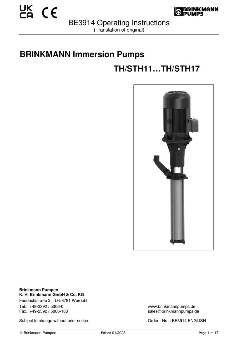 BRINKMANN PUMPS STH17 Series operating instructions