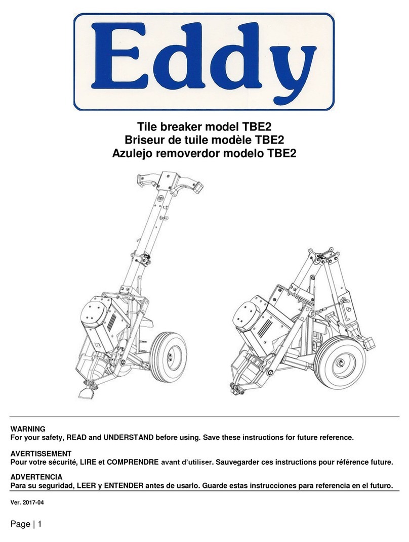 Eddy TBE2 Instruction & maintenance manual