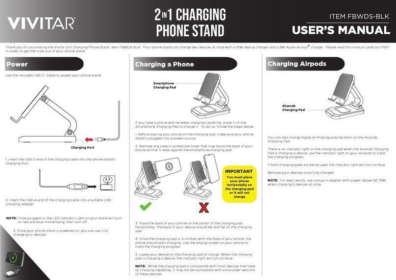 Vivitar FBWDS-BLK User manual