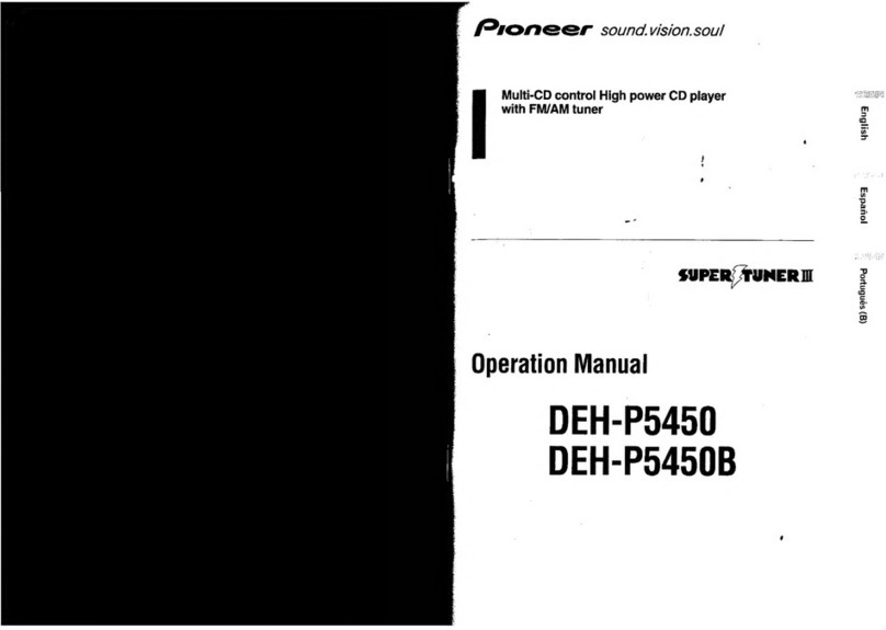 Pioneer DEH-P5450 User manual Pioneer DEH-P5450 User manual