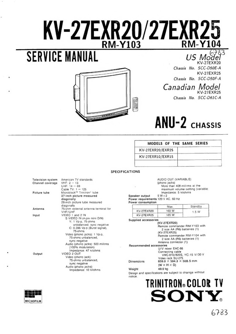 Sony Trinitron KV-27EXR20 User manual