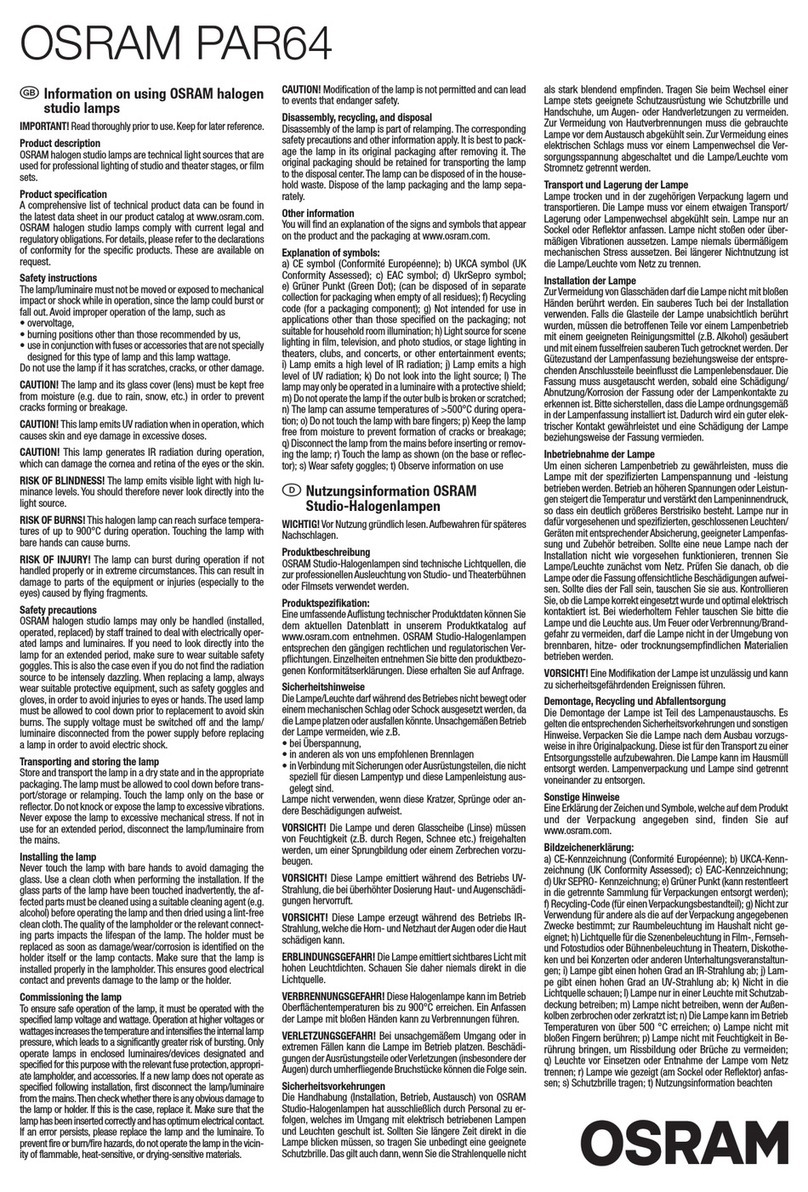 Osram CP62OSR manual