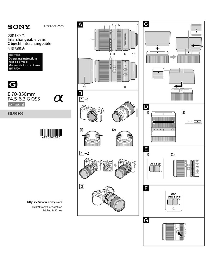 Sony E 70-350mm F4.5-6.3 G OSS User manual