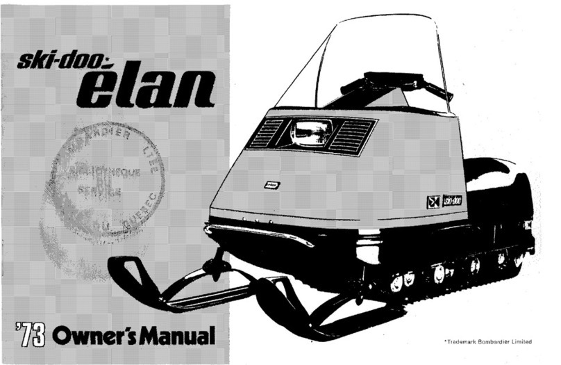 BOMBARDIER ski-doo elan 1973 owner's manual