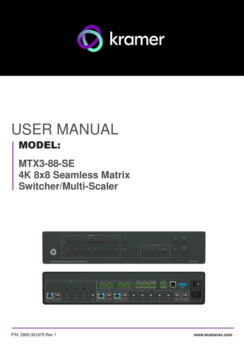 Kramer MTX3-88-SE user manual