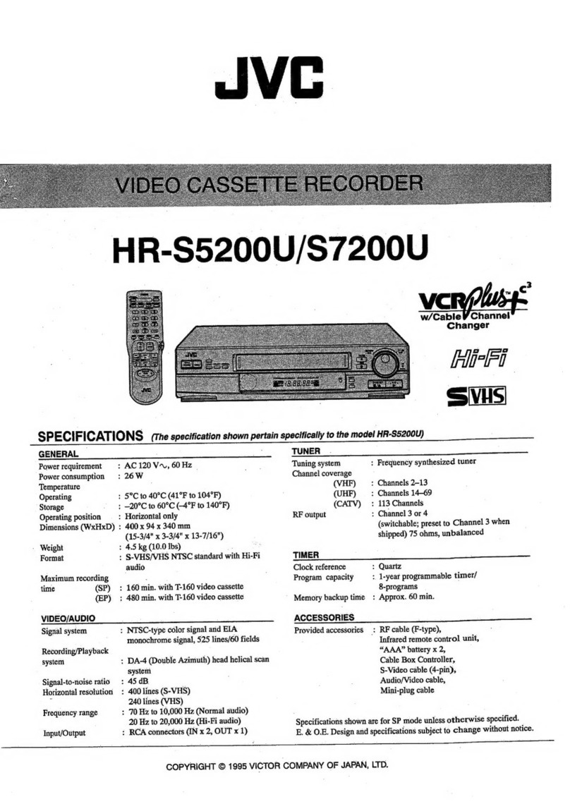JVC HR-S5200U User manual