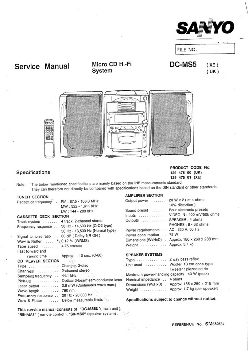 Sanyo Dc-MS5 User manual Sanyo Dc-MS5 User manual