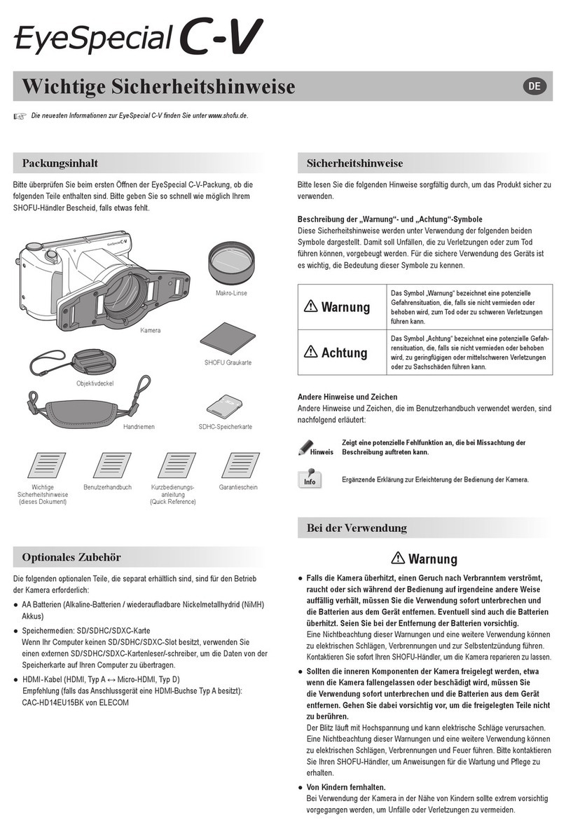 Shofu EyeSpecial C-V Important safety instructions Shofu EyeSpecial C-V Important safety instructions