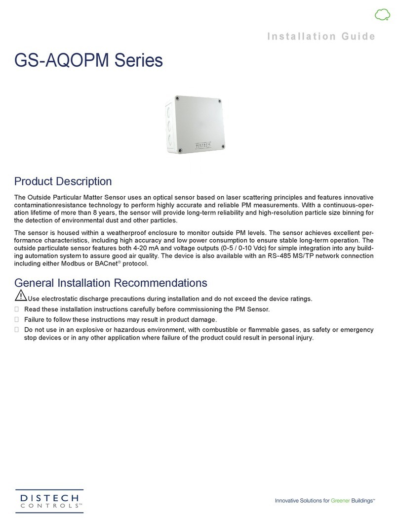 Distech Controls GS-AQOPM Series installation guide Distech Controls GS-AQOPM Series installation guide