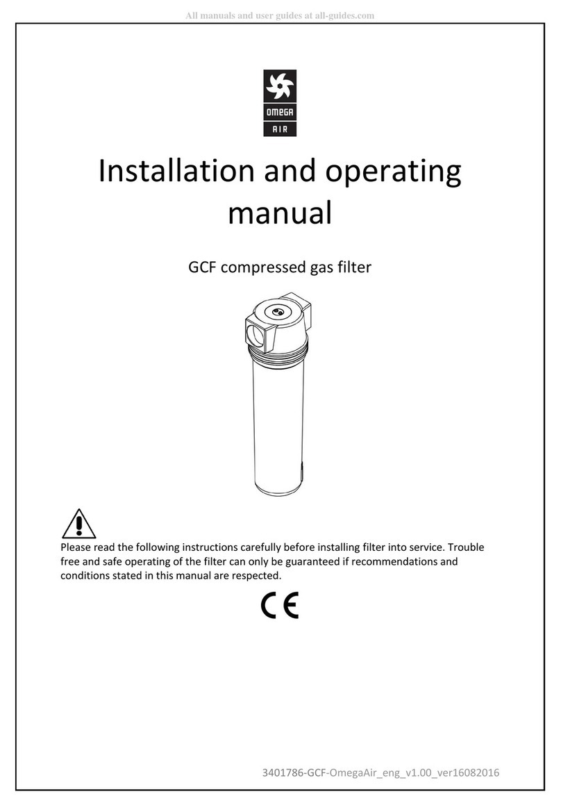 Omega GCF Installation and operating manual