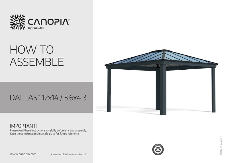 Palram DALLAS 12x14 / 3.6x4.3 How to assemble