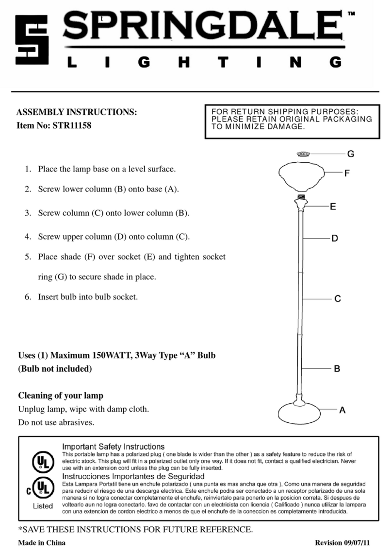 Springdale Lighting STR11158 Assembly instructions