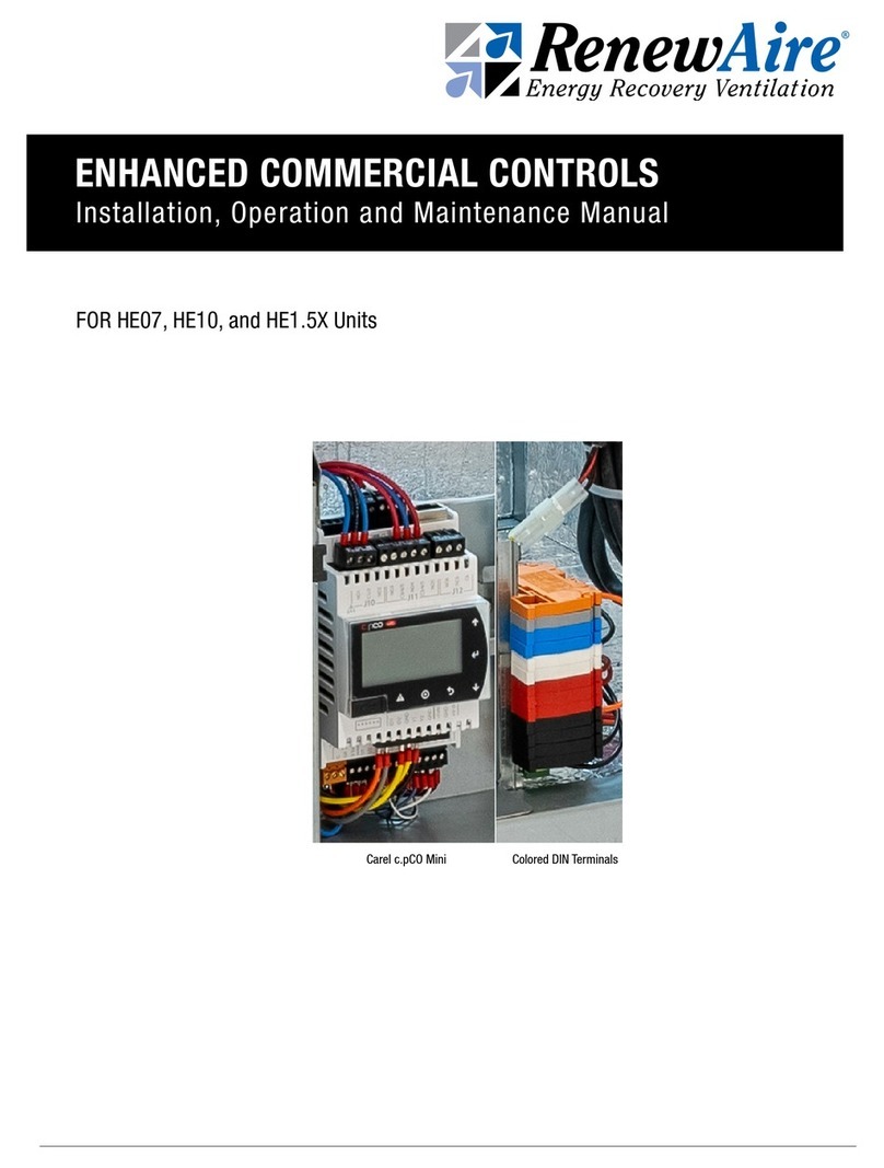 RenewAire HE07 Installation, operation and maintenance manual RenewAire HE07 Installation, operation and maintenance manual