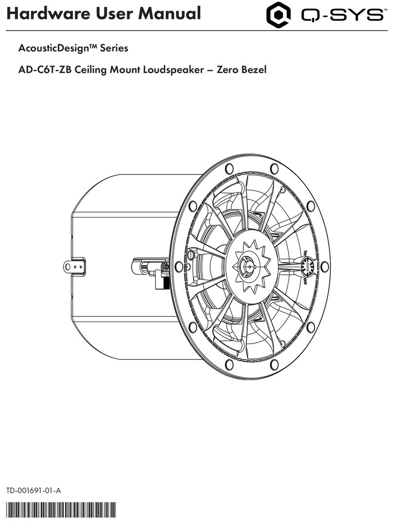 QSC AcousticDesign Series Hardware user manual
