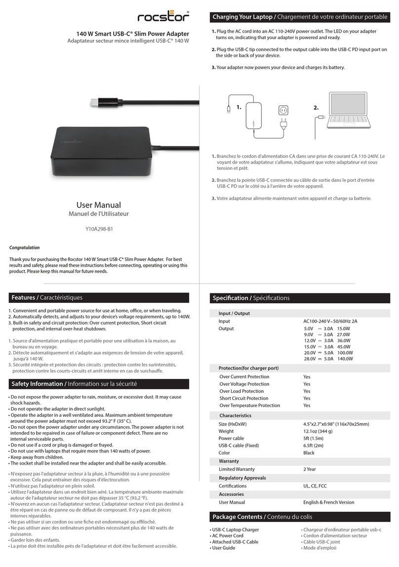 Rocstor Y10A298-B1 User manual