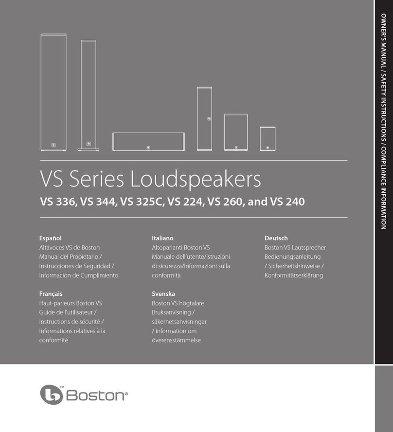 Boston Acoustics VS Series User manual