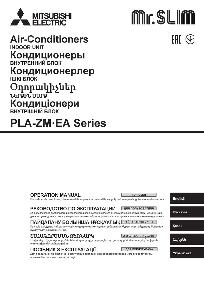 Mitsubishi Electric Mr.SLIM PLA-ZM EA Series User manual