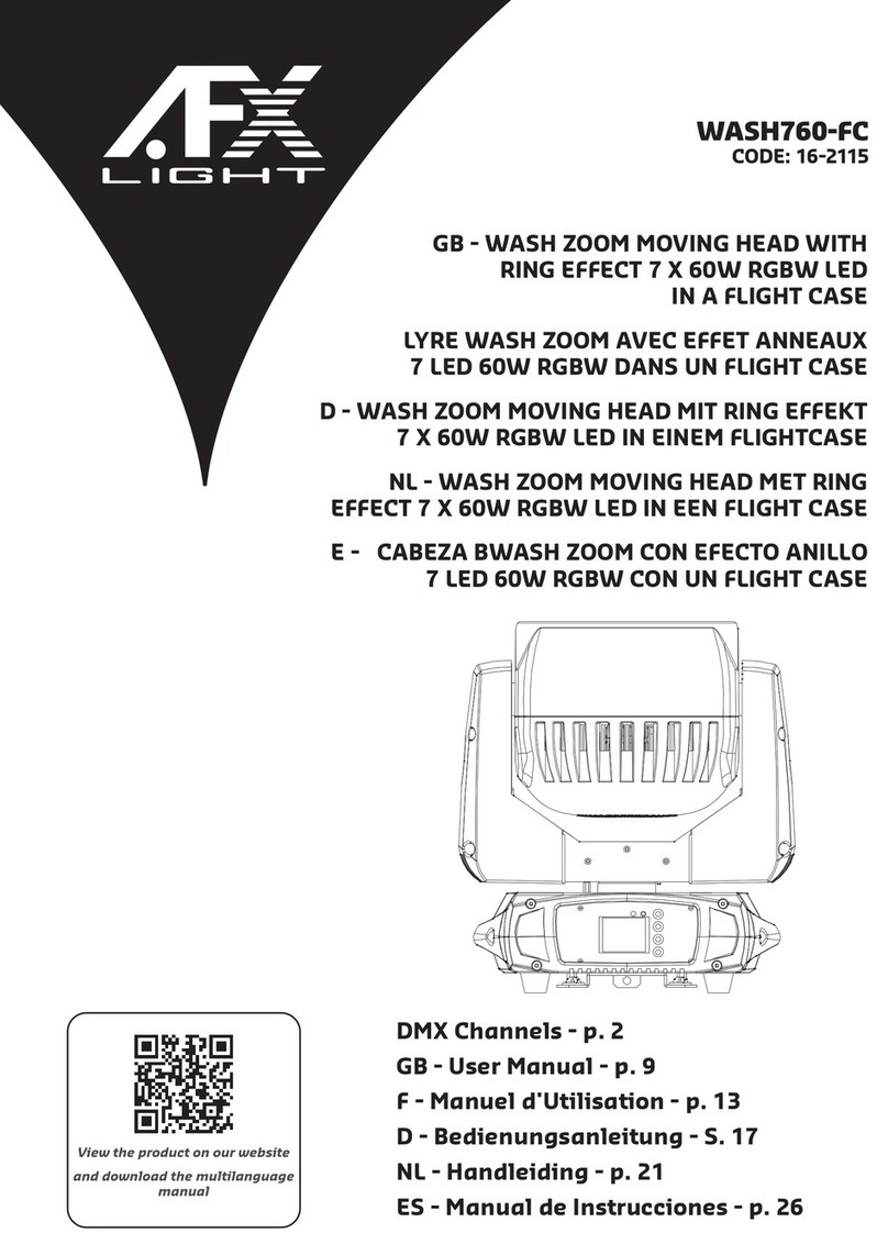 afx light WASH760-FC user manual