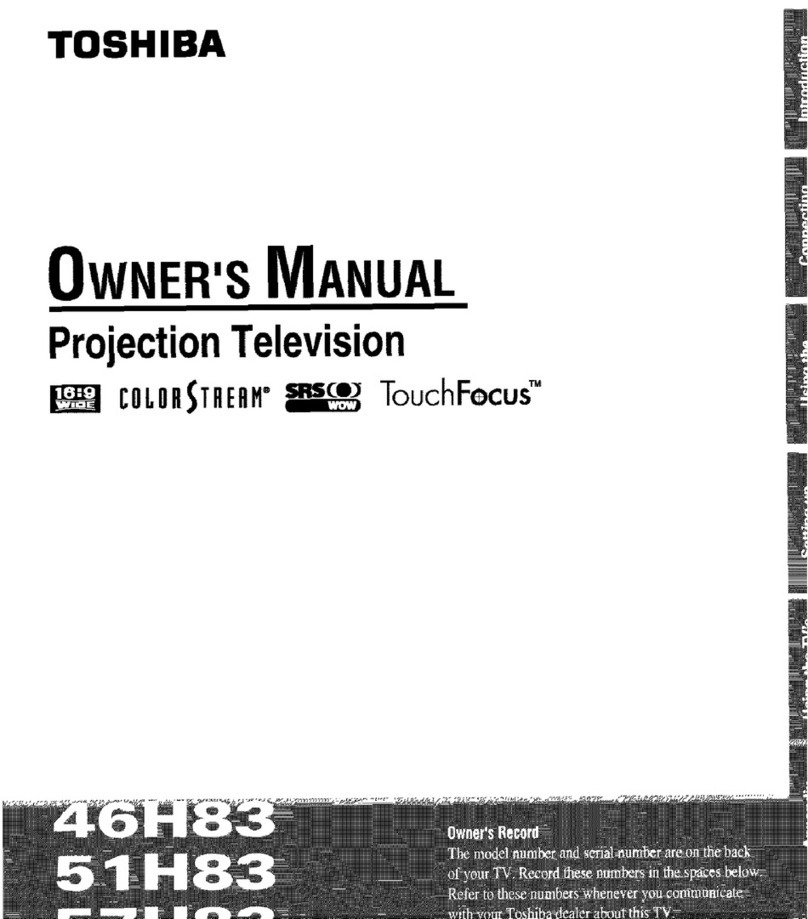 Toshiba TheaterWide 46H83 User manual Toshiba TheaterWide 46H83 User manual