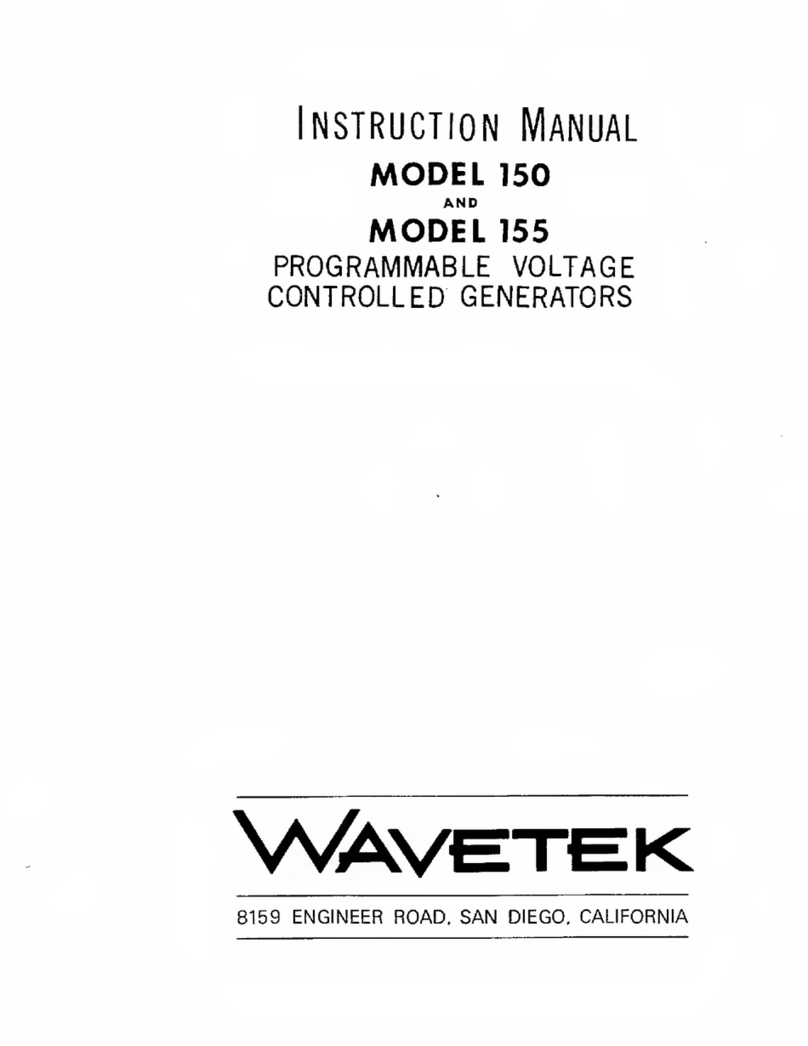 Wavetek 150 User manual
