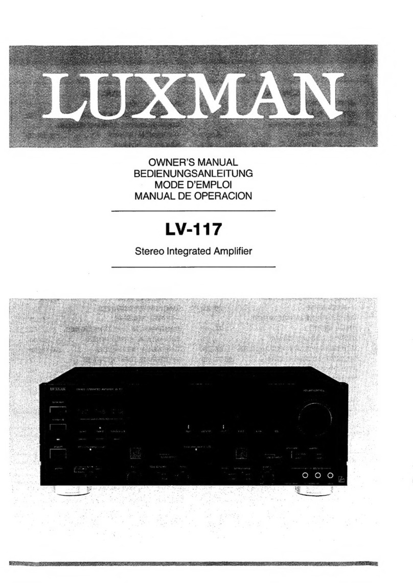 Luxman LV-117 User manual Luxman LV-117 User manual