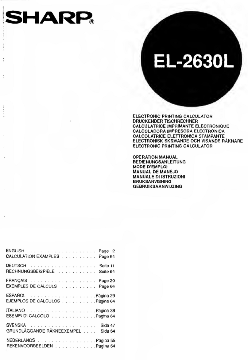 Sharp EL-2630L User manual