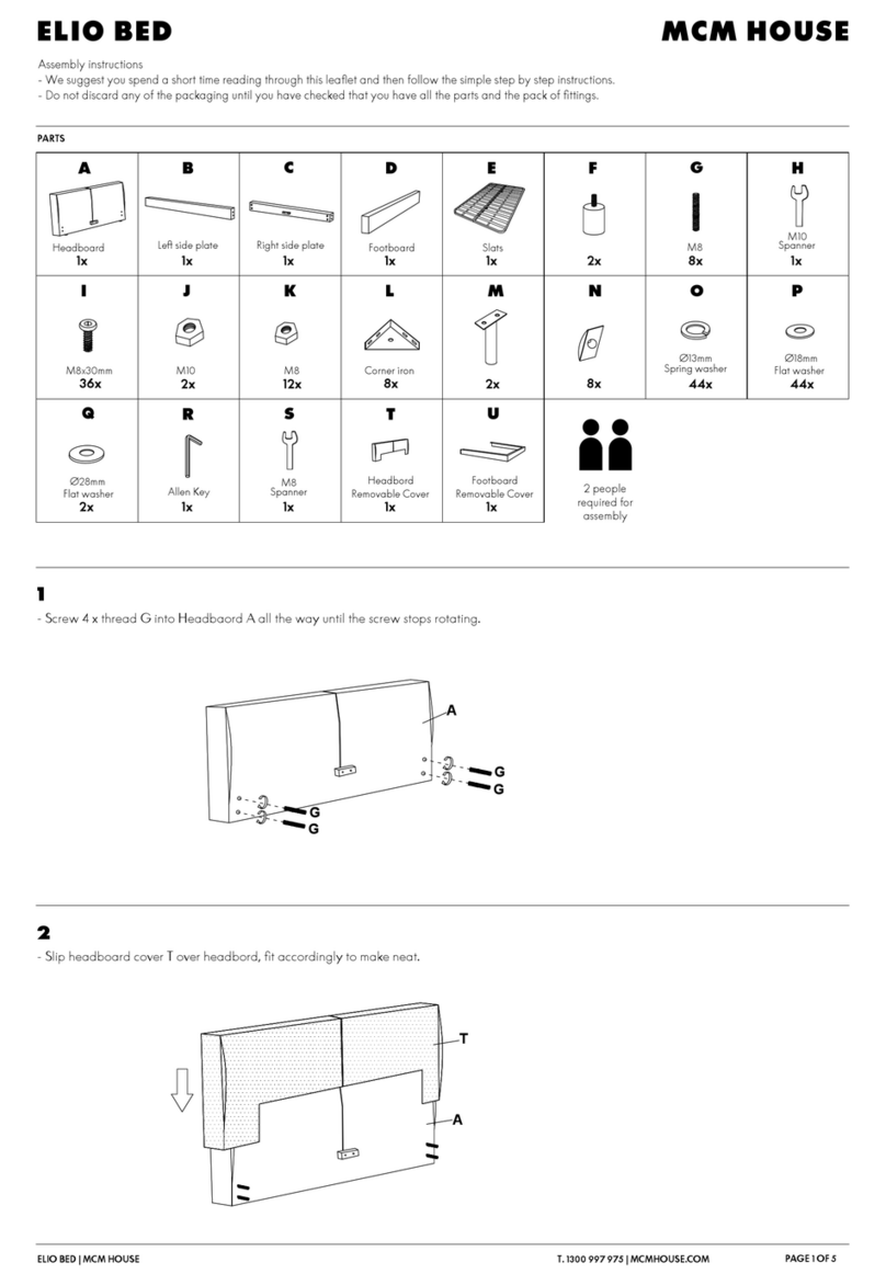 MCM HOUSE ELIO BED Assembly instructions