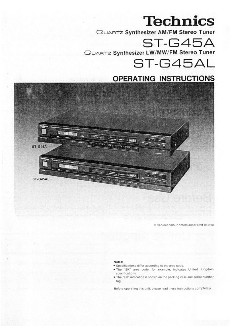 Technics Quartz ST-G45A User manual