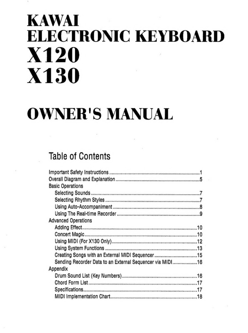 Kawai A120 owner's manual