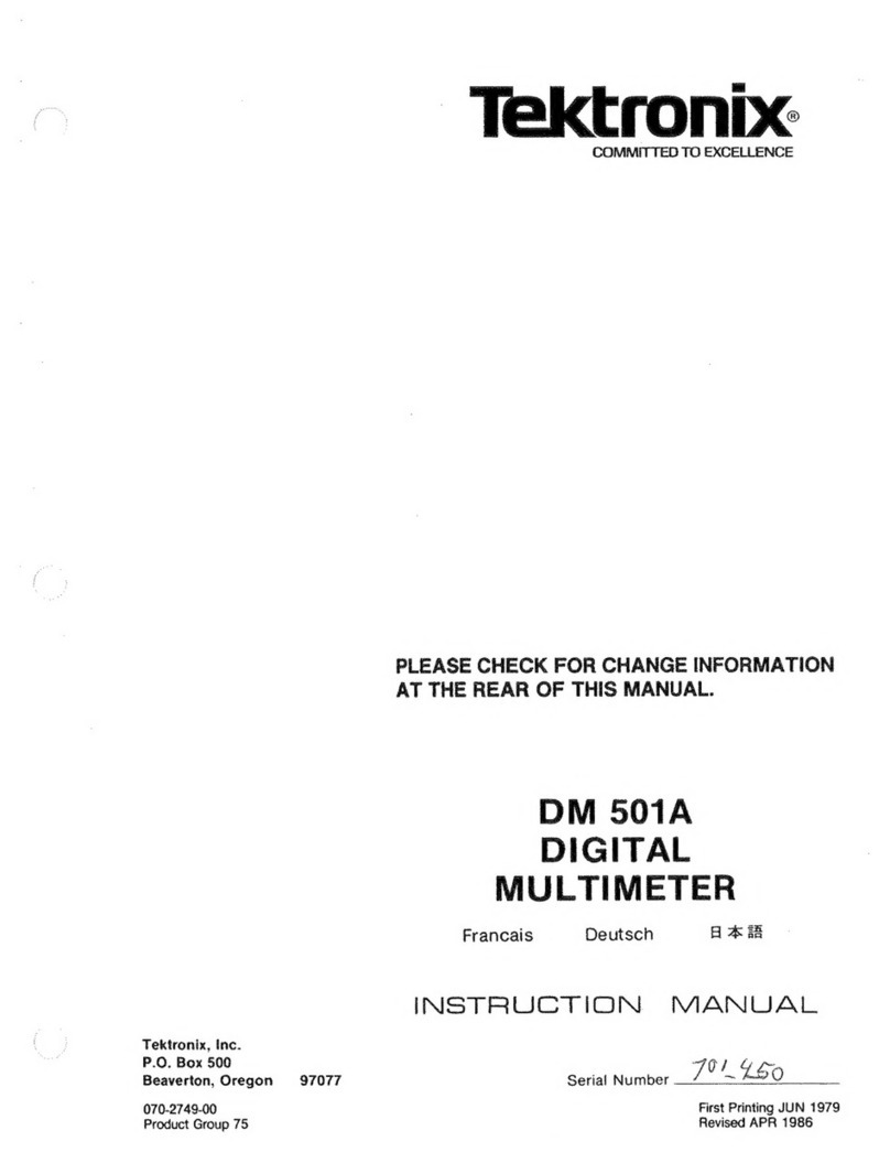 Tektronix DM501A instruction manual