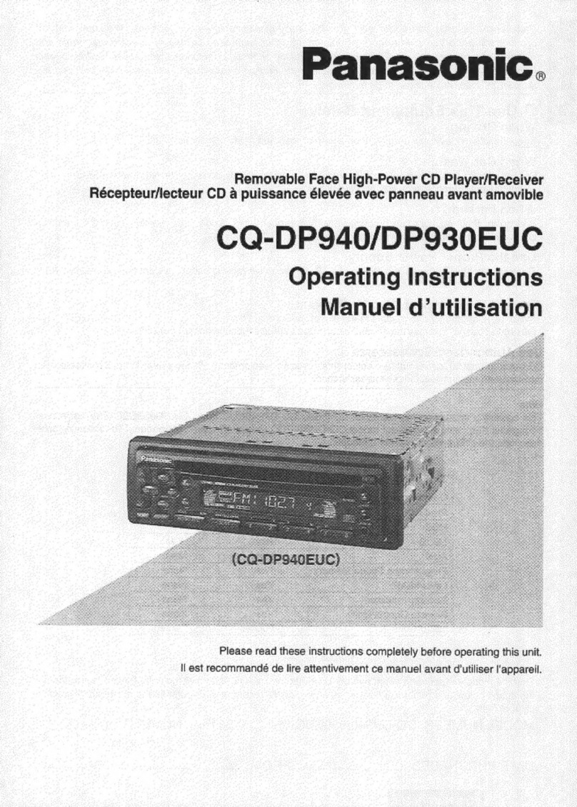 Panasonic CQDP940EUC - AUTO RADIO/CD DECK operating instructions