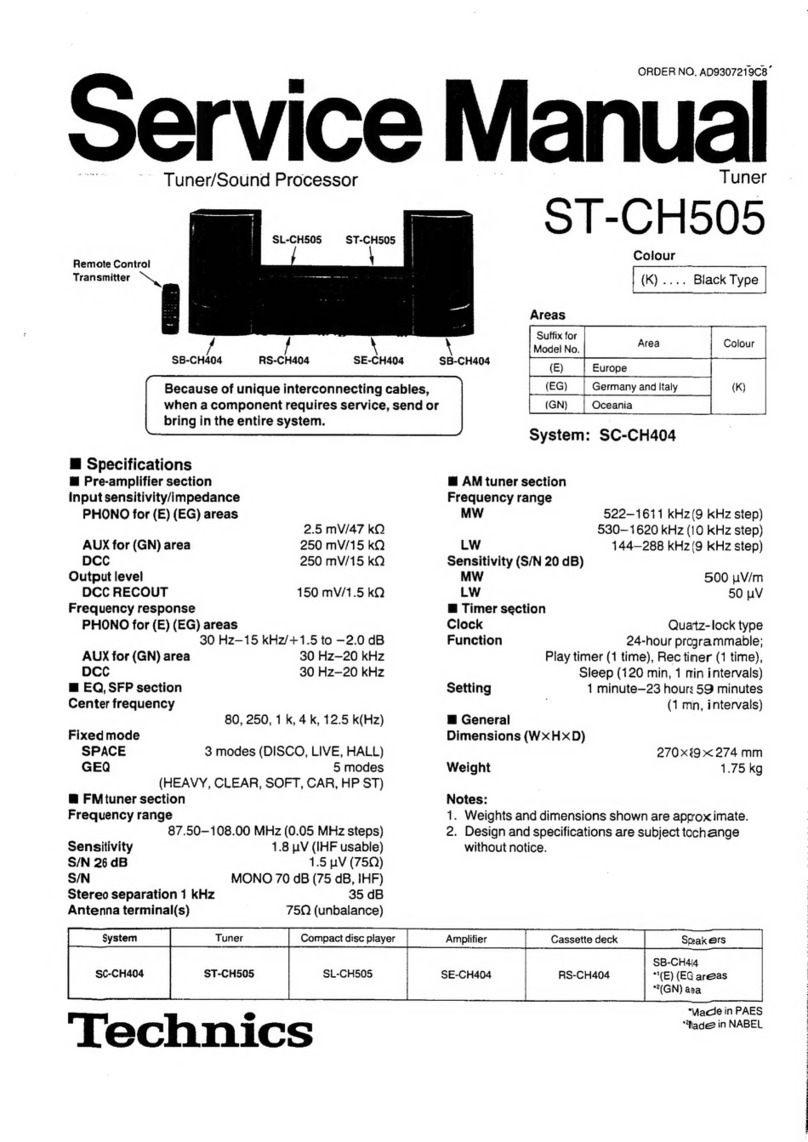 Technics ST-CH505 User manual